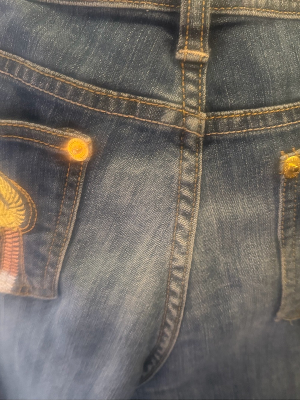 Rocawear Women's Blue Boot Cut Jeans with Studded Pockets - Picture 6 of 7